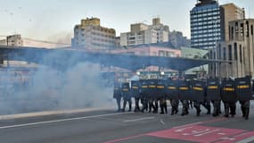 La police à Sao Paulo le 9 juin 2014.