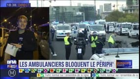 Blocus des ambulanciers dans l'Est parisien au niveau de la Porte d'Ivry 