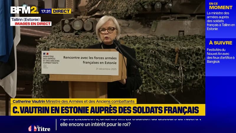 Catherine Vautrin aux soldats français en Estonie: "Vous êtes au cœur de cette guerre hybride que nous voyons se déployer sous nos yeux"