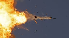 Un projectile du Hezbollah intercepté par l'armée israélienne, le 25 août 2024
