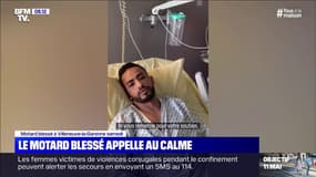 Villeneuve-la-Garenne: l'appel au calme du motard blessé