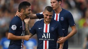 Verratti entouré par Sarabia et Draxler