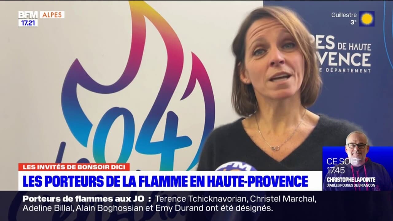 Christel Marchal, l'une des porteuses de la flamme olympique dans les