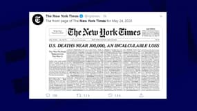 Capture compte Twitter New-York Times le 24 mai 2020.