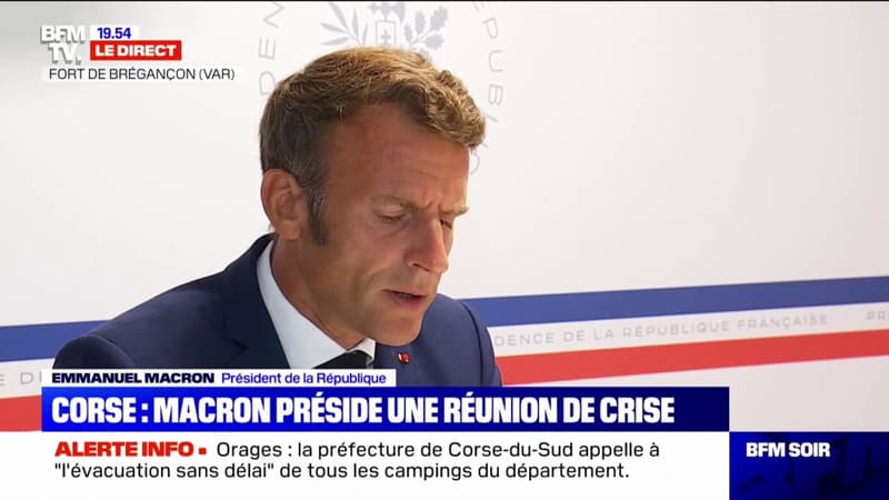 Orages: Emmanuel Macron exprime 