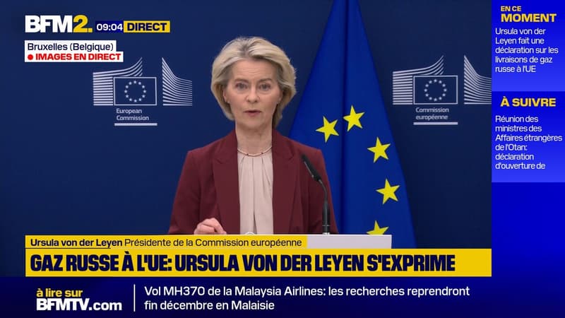 Fin du gaz russe dans l'UE d'ici 2027 : Ursula von der Leyen salue une "nouvelle ère" d'indépendance énergétique vis-à-vis de Moscou