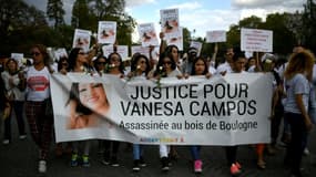 Une marche en hommage à Vanesa Campos, travailleuse du sexe tuée dans une "expédition punitive" dans le Bois de Boulogne, le 24 août 2018 à Paris