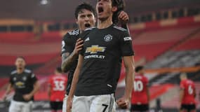 La joie des Mancuniens et de Cavani