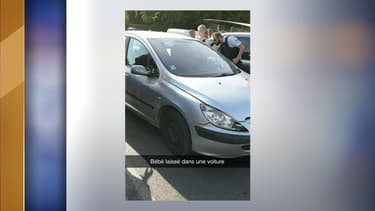 La gendarmerie sur le parking de l'hypermarché, à Belleu.