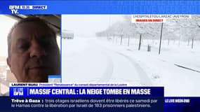 Chute de neige sur le Massif central: "La situation est assez maîtrisée", assure Laurent Suau (président "Renaissance" du conseil départemental de la Lozère)