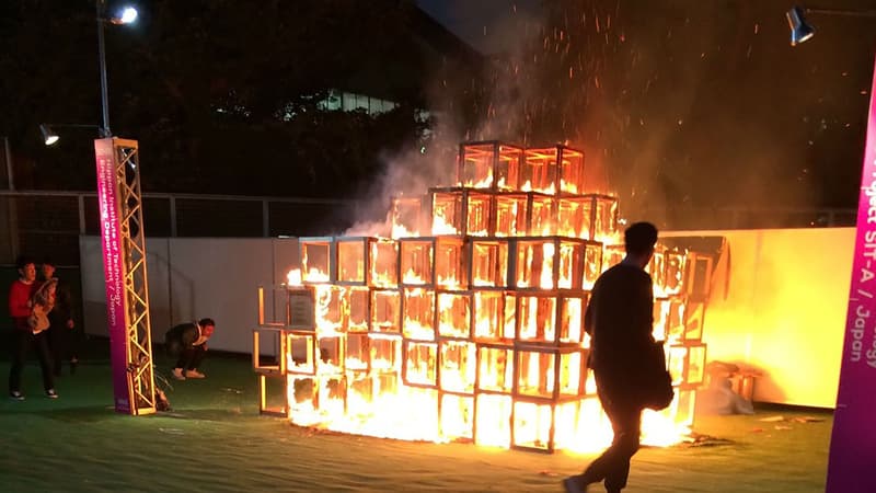 Un garçonnet de 5 ans est mort dans l'incendie d'une cage à poule, présentée lors d'un festival d'art à Tokyo.