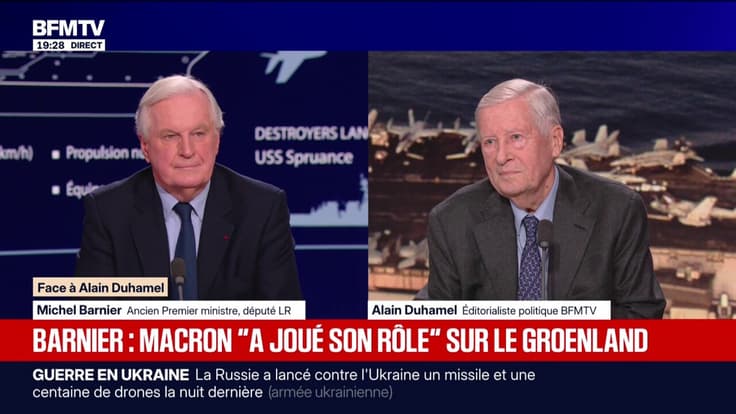 Menaces sur le Groenland: "Le Président de la République a tenu son rôle dans cette crise", affirme Michel Barnier, ancien Premier ministre