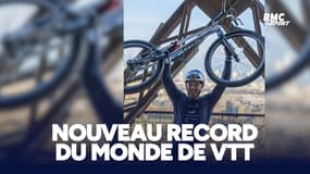 Nouveau record du monde en VTT sur la tour Eiffel