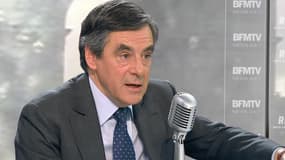 François Fillon sur le plateau de BFMTV-RMC, le 4 mars 2015.