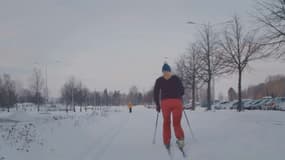 À Lahti en Finlande, on peut se déplacer en ski en ville 