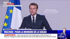 Emmanuel Macron: "Cet antisémitisme qui revient n'est pas le problème des juifs, (...) c'est le problème de la République"