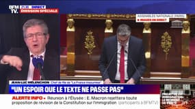 Projet de loi immigration: pour Jean-Luc Mélenchon (LFI), "il y a un espoir" que le texte ne passe pas à l'Assemblée nationale