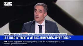 Nicolas Thierry, député, souhaite proposer une loi qui interdirait la vente de tabac pour toute personne née après le 1er janvier 2014, même si elle est majeure