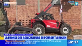 Rouen: la fronde des agriculteurs se poursuit devant l'agence de l'eau