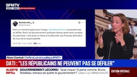 "Dans un moment grave pour le pays, les Républicains ne peuvent pas se défiler": Rachida Dati, ministre de la Culture reconduite dans le gouvernement de Sébastien Lecornu, réagit sur X