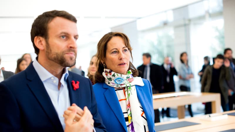 Emmanuel Macron et Ségolène Royal en Californie le 8 janvier 2015.