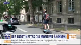 Trottinettes électriques: des bolides qui montent à 90 km/h vendus dans le commerce