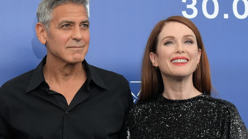 George Clooney et Julianne Moore à Venise le 2 septembre 2017
