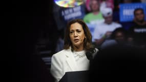 Kamala Harris, vice-présidente et candidate démocrate à la Maison Blanche, le jeudi 29 août 2024 à Savannah, en Géorgie
