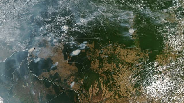 Image satellite de la forêt amazonienne le 11 août 2019. 