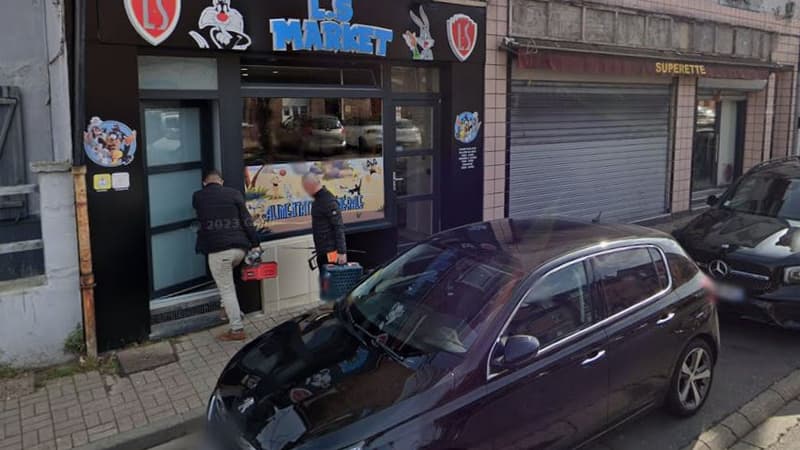 L'épicerie LS Market, située rue du Faubourg des Postes à Lille-Sud, le lieu où un homme a été tué d'une balle dans le thorax dans la nuit du mardi 30 septembre