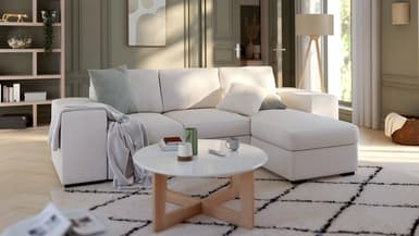 Un canapé d’angle convertible  3 places à moins de 600 euros ? Merci les soldes Conforama ! 