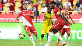 Volland, Simon, Disasi et Aguilar lors de Monaco-Nantes