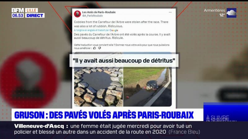 Gruson: des pavés volés après Paris-Roubaix