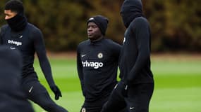 N'Golo Kanté à l'entraînement de Chelsea, le 6 mars 2023