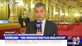 Gérald Darmanin sur l'immigration: "Si le métier n'est plus en tension, la personne perdra son titre de séjour au bout d'un an"