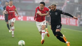 Said Benrahma face à l'AZ Alkmaar, le 18 mai 2023.