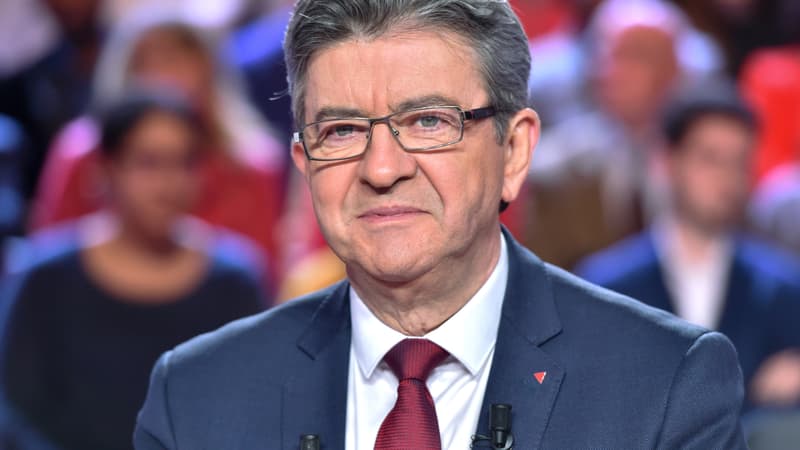 Jean-Luc Mélenchon sur le plateau de L'Emission politique. 