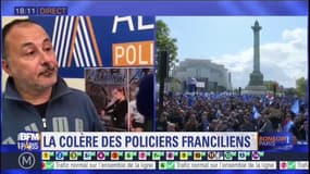 Manifestation de policiers à Paris: "on dénonce le manque de moyens, des véhicules qui partent en réparation et qui ne reviennent pas, le manque de matériel...", détaille Yvan Assioma, secrétaire régional Paris d'Alliance police nationale