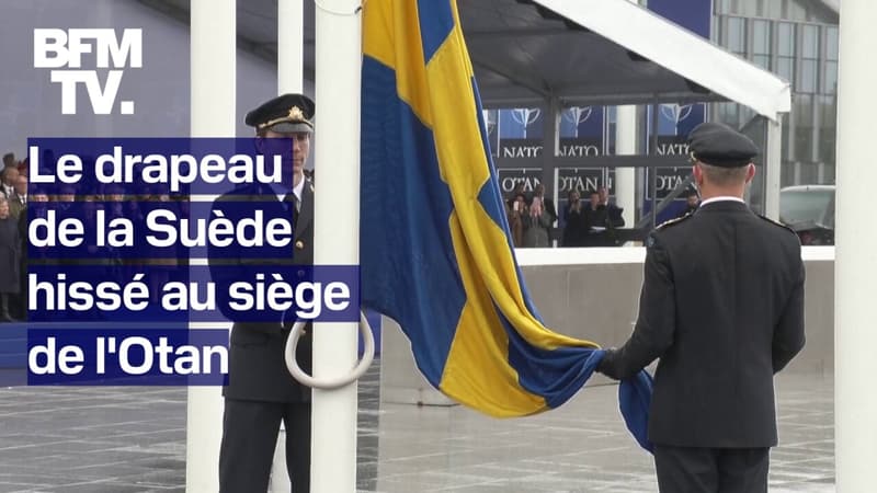 Le drapeau de la Suède a été hissé au siège de l'Otan à Bruxelles