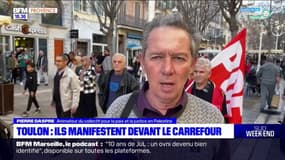 Guerre à Gaza: ils manifestent devant le Carrefour de Toulon pour appeler au boycott de l'enseigne