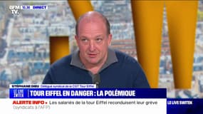 Tour Eiffel en mauvais état: "Il y a des zones entières qui n'ont pas été repeintes depuis 14 ans" affirme Stéphane Dieu (CGT Tour Eiffel)