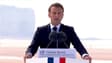 Emmanuel Macron lors des commémorations du Débarquement à Omaha Beach en Normandie, le 6 juin 2024.