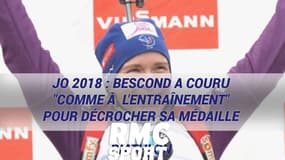 JO 2018 : Bescond a couru "comme à   l'entraînement" pour décrocher sa médaille en   biathlon