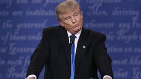Donald Trump lors du premier débat présidentiel face à Hillary Clinton, à l'université Hofstra près de New York, le 26 septembre 2016.