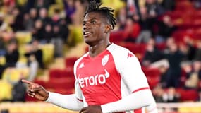 Breel Embolo avec l'AS Monaco en janvier 2023