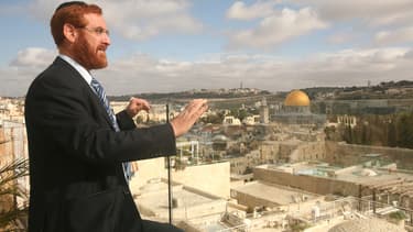 Figure de l'extrême droite israélienne, Yehuda Glick (ici le 19 janvier 2010) aurait été visé mercredi par un homme à moto à Jérusalem-ouest.
