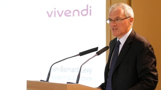 Jean-Bernard Lévy présentant les résultats du groupe Vivendi