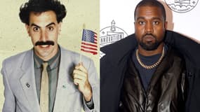 Sacha Baron Cohen dans le rôle de Borat et Kanye West