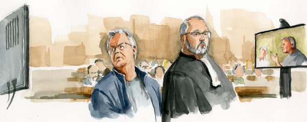 Dessin de Zziigg lors du procès de Pascal Jardin Dessin de Zziigg lors du procès de Pascal Jardin