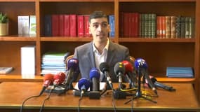 Me Mourad Battikh, avocat de la famille des victimes lors d'une conférence de presse après l'accident de Pierre Palmade le 14 février 2023